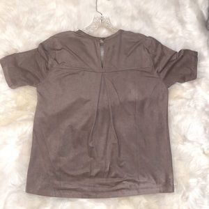Brown V-Neck Top